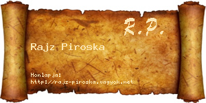 Rajz Piroska névjegykártya