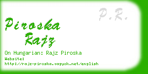 piroska rajz business card